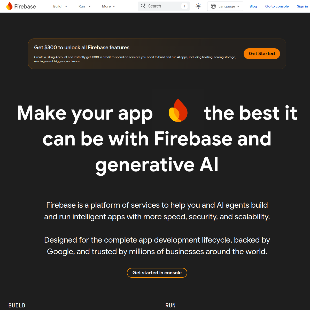 Firebase 官网截图