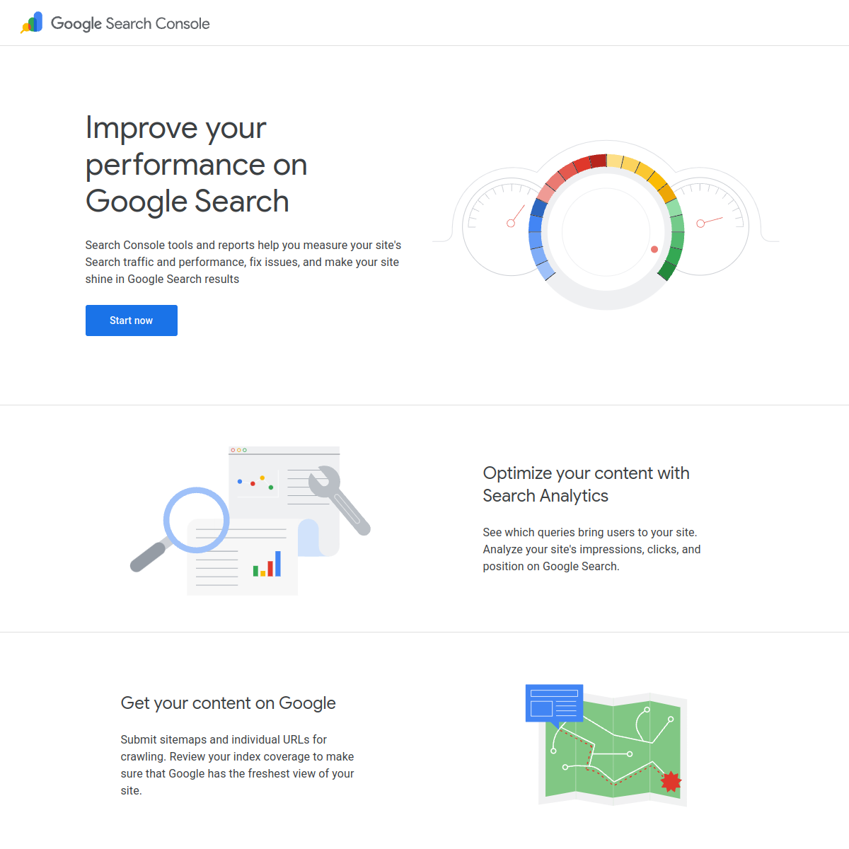Google Search Console 官网截图