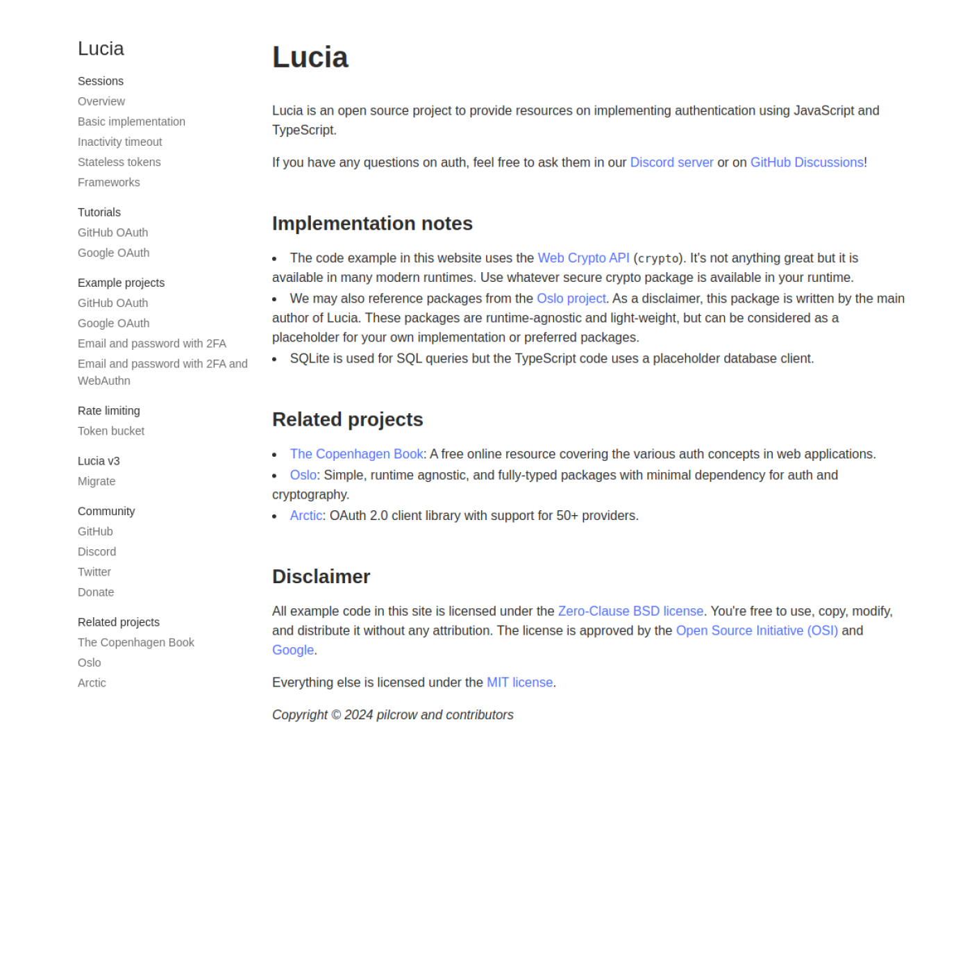 Lucia 官网截图