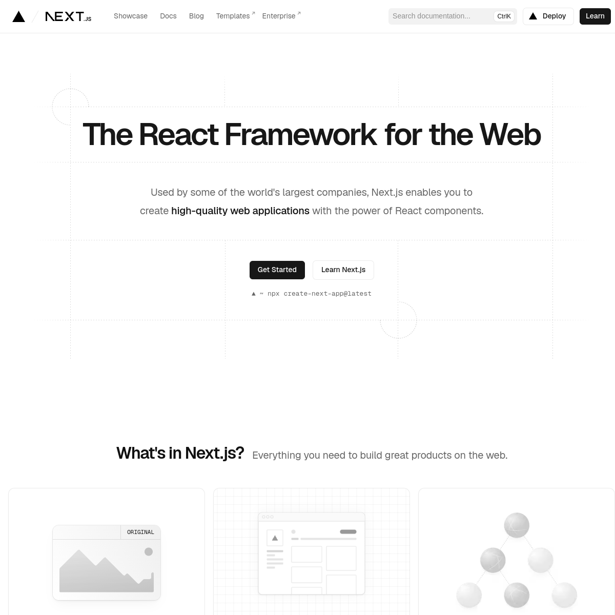 Next.js 官网截图