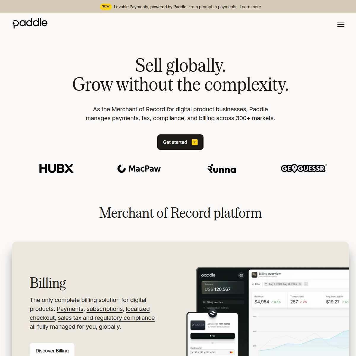 Paddle 官网截图