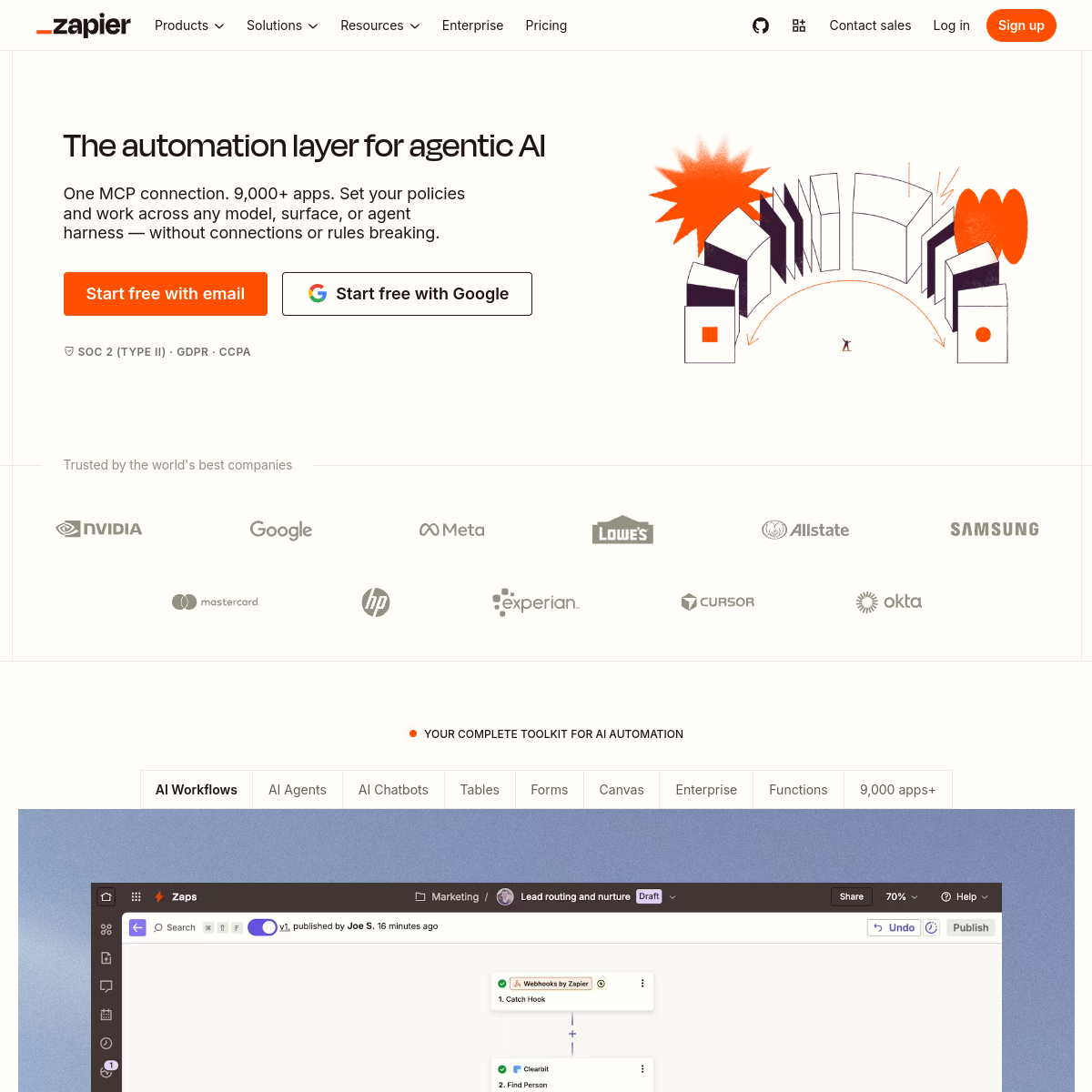 Zapier 官网截图
